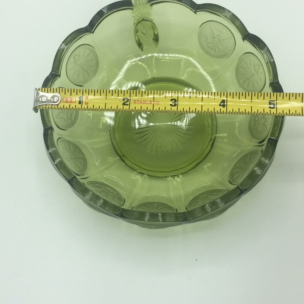 Vintage fostoria coin olive bowl with holder - Picture 8 of 8